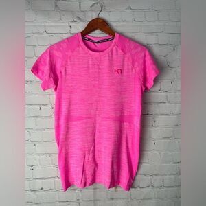 Kari Traa Pink Short Sleeve Top Base Layer Size S